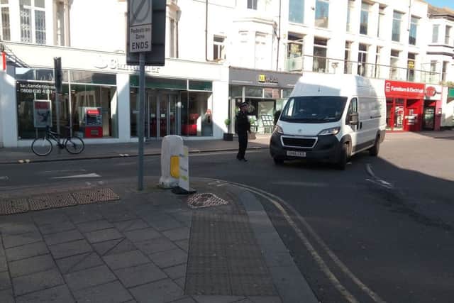Vehicles have been diverted down Chatsworth Road, in Worthing. Picture: Michael Drummond SUS-170328-095037001