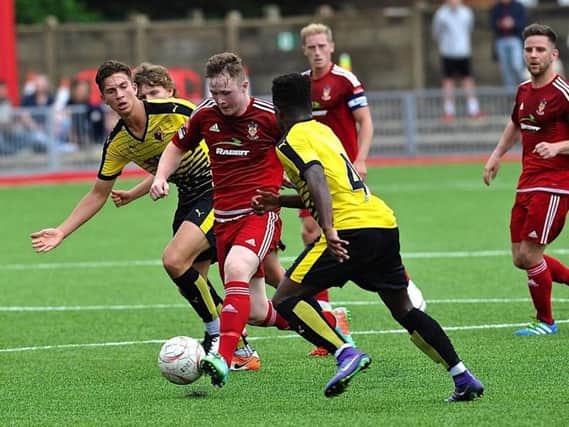 Ben Pope in action for Worthing in pre-season. Picture by Stephen Goodger