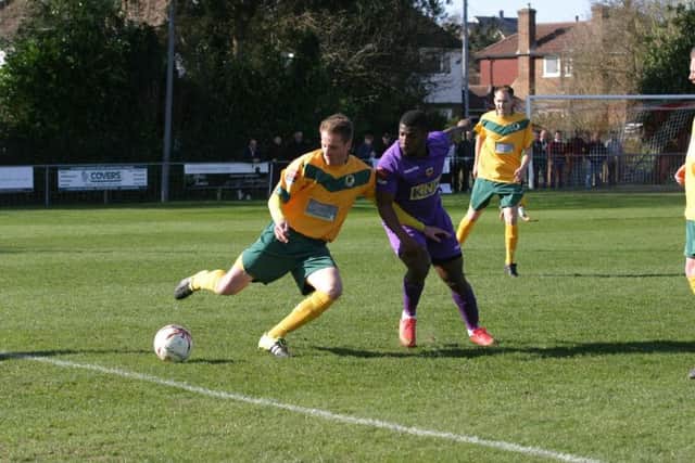 Ash Jones in action for Horsham. Photo by Clive Turner