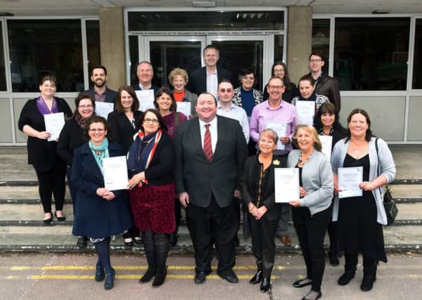 The community groups celebrating the grants last Thursday (March 23). Picture: Jon Rigby