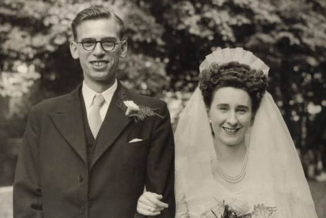 The couple on their wedding day, August 20, 1949