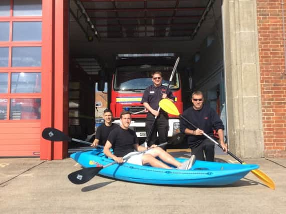 Justin Goodchild, from Bohemia Fire Station, Marc Wise from Battle, Stuart Holden from The Ridge, and Ashley Mepham from Bohemia, will be taking part in a 20 mile sponsored kayak. SUS-170419-170706001