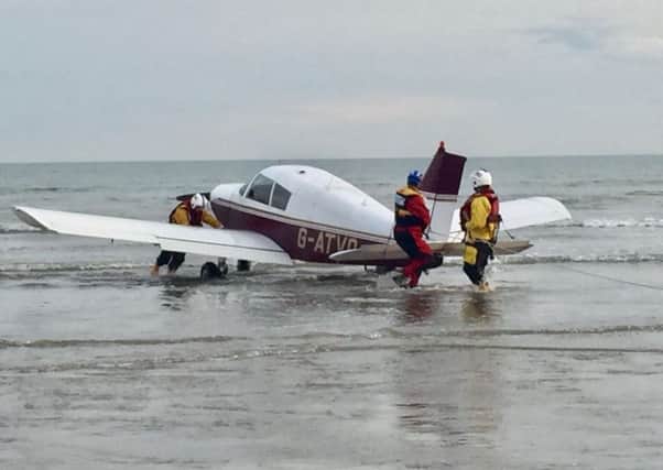 The RNLI pulled the plane out of the sea. Picture: Eddie Mitchell