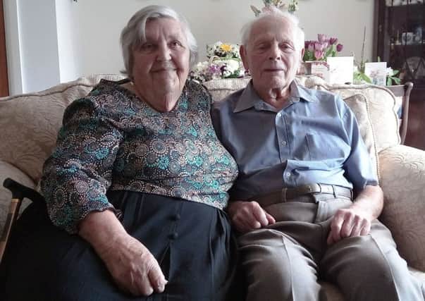 Joyce and  Reg Gaines celebrating their 65th wedding anniversary