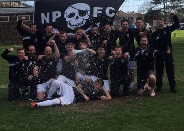 Nyetimber Pirates Reserves celebrate the league title