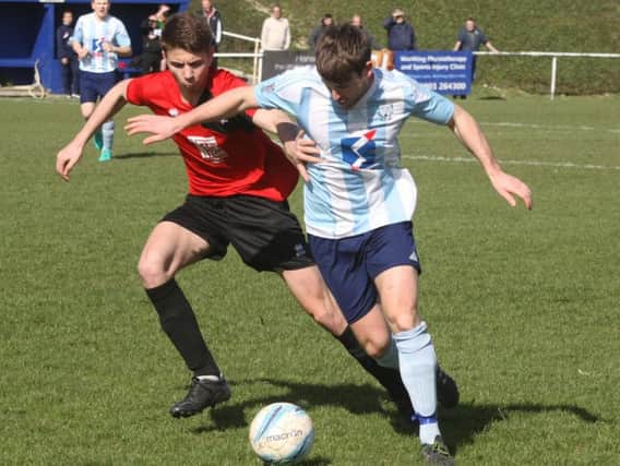 Action from Worthing United against AFC Uckfield. Picture by Derek Martin