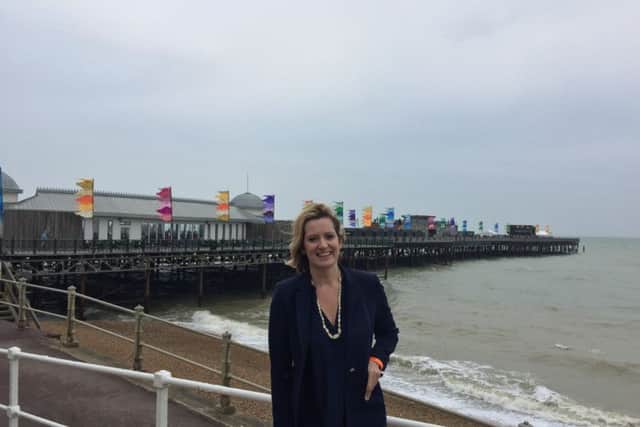 Amber Rudd MP visits Hastings Pier