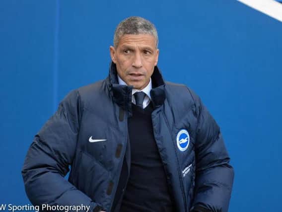 Albion manager Chris Hughton. Picture by Phil Westlake
