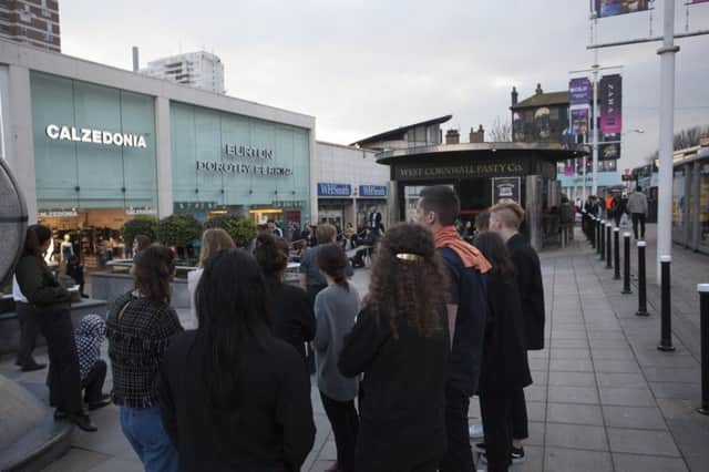 Staff were evacuated from the shopping centre (Photograph: Pete Humphreys)