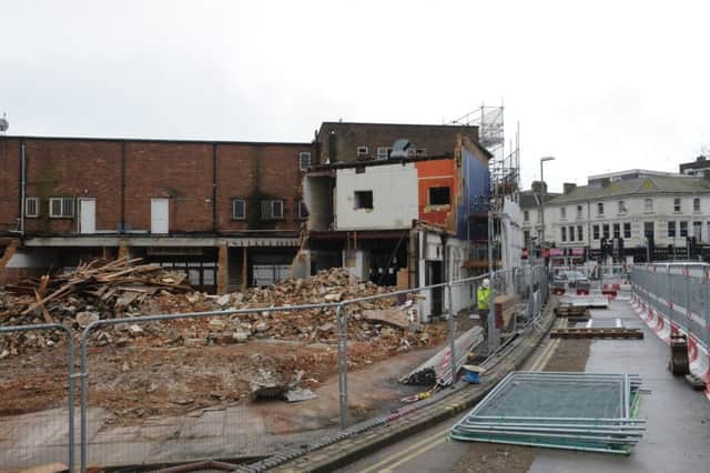 Gildredge Pub demolition  4/4/17 (Photo by Jon Rigby) SUS-170504-145118008