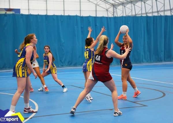 Action between Chichester and Winchester on the netball court