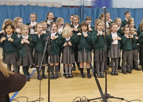 Pupils perform at the Big Sing