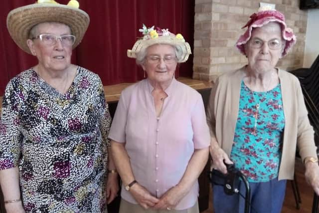 Runners-up, from left, Florence Chivers, Margaret Askew and Doreen Booker