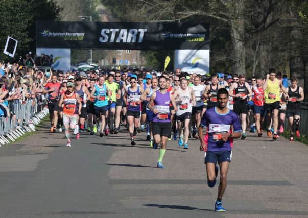 Runners at this year's Brighton Marathon. Picture: Eddie Mitchell