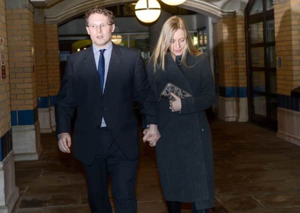 Gideon Roseman and Esther Roseman at County Hall North in Horsham last December, where the inquest took place. Picture supplied by Tony Kershaw from South West News Service (SWNS)