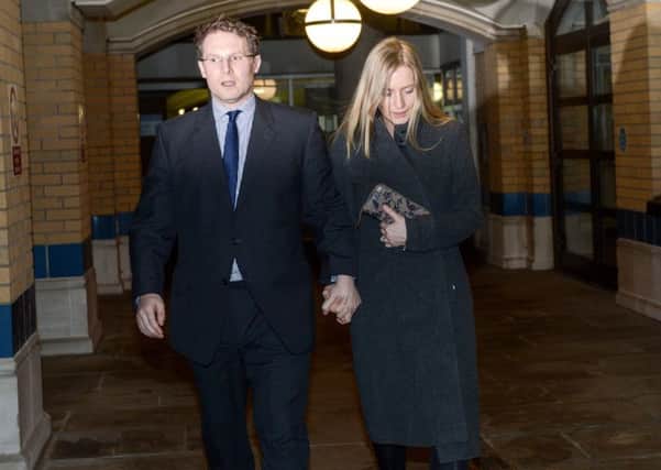Gideon Roseman and Esther Roseman at County Hall North in Horsham last December, where the inquest took place. Picture supplied by Tony Kershaw from South West News Service (SWNS)
