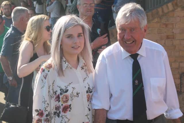 Club legend John Buck with Emily
Picture by Colin Bowman