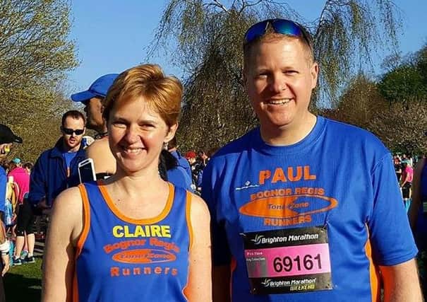Claire Baker and Paul Wells at the Brighton race