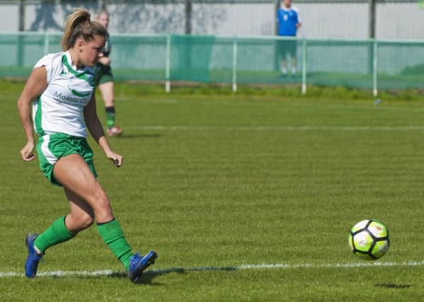 Cherelle Khassal tries her luck for City against Plymouth / Picture by Tommy McMillan
