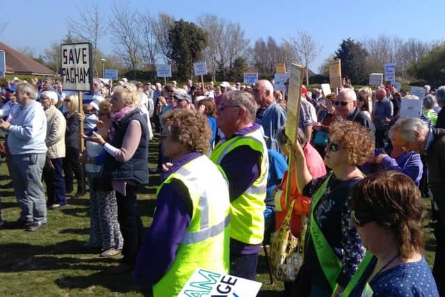 The recent rally against mass houses in Pagham