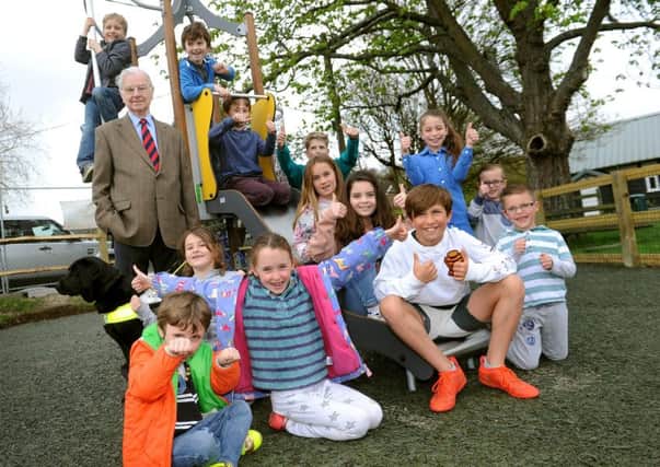 David Whyberd vice chairman of Washington Parish Council helped open the new-look playground. Picture: Steve Robards
