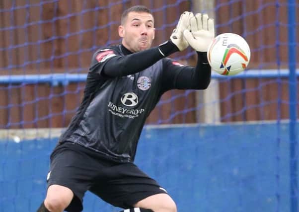 Hastings United goalkeeper Lenny Pidgeley is out for the season. Picture courtesy Scott White