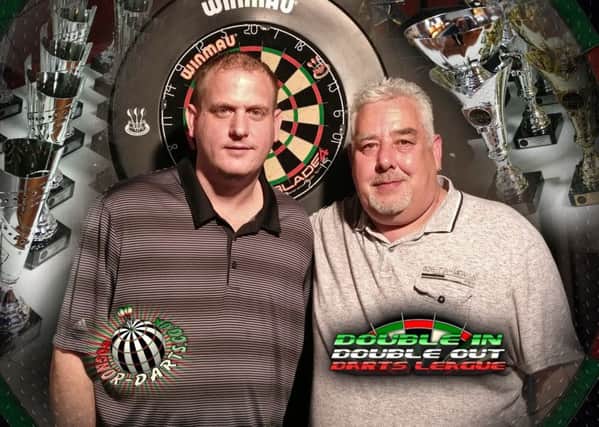 The blind pairs winners, Gary Blackwood and Richard Clear