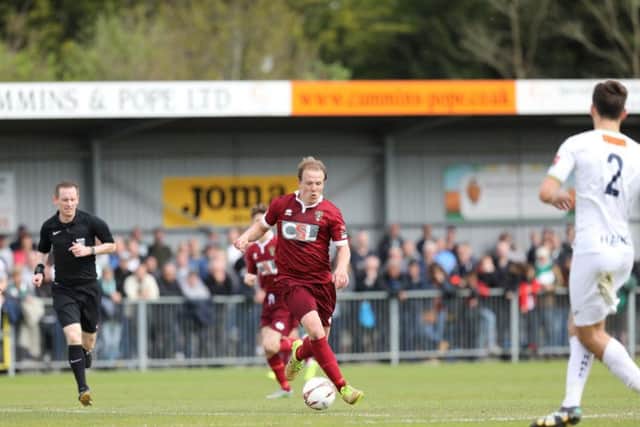 James Fraser on the ball for the Rocks at Havant / Picture by Tim Hale