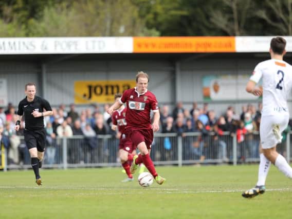 James Fraser on the ball for the Rocks at Havant / Picture by Tim Hale
