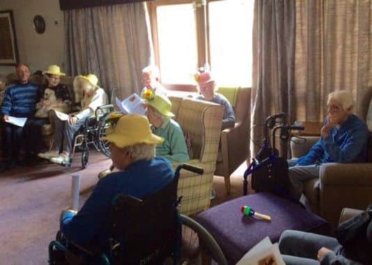 Residents at Kingsland House had fun and laughter making Easter bonnets