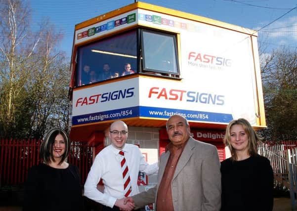 Fast Signs sponsors of the new hospitality pod at the  Checkatrade Stadium in Crawley. February 18, 2017.
James Boardman / Telephoto Images
+44 7967 642437 SUS-170418-114051002
