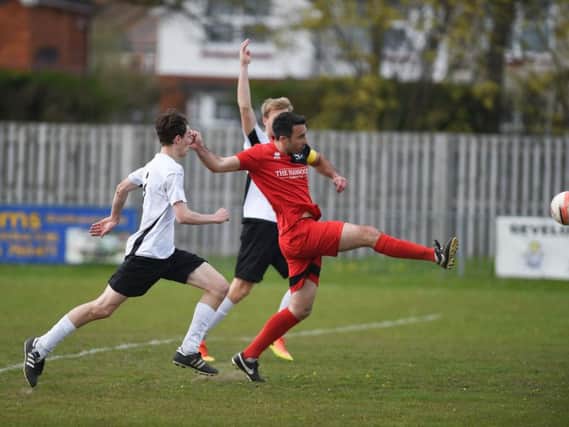 Phil Gault scores the 83rd minute winner. Picture by PW Sporting Photography