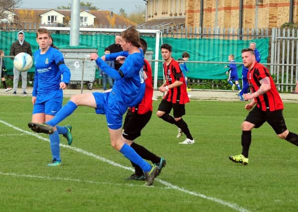 Selsey in recent action against Mile Oak / Picture by Kate Shemilt