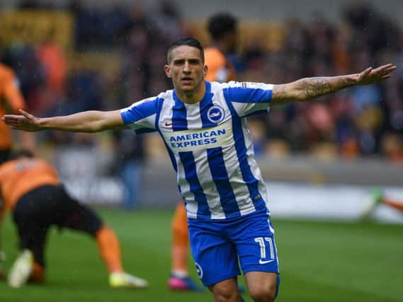 Anthony Knockaert is one of four Brighton players to be named in the PFA Championship team of the season. Picture by Phil Westlake (PW Sporting Photography)