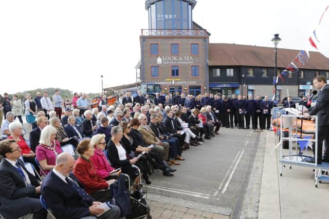 The naming ceremony and service dedication for the D Class lifeboat, Ray of Hope, at Littlehampton Lifeboat Station. Picture: Eddie Mitchell