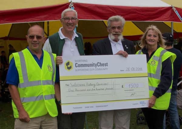 Worthing Rotary Carnival receiving Â£1,500 for last year's event