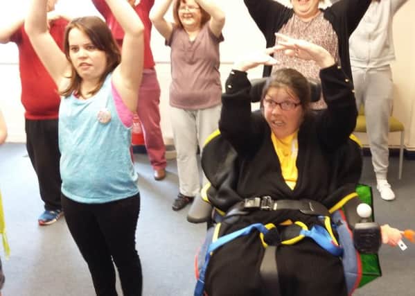 Claire Needs, who has cerebral palsy, has been so thankful for  the dance exercise classes