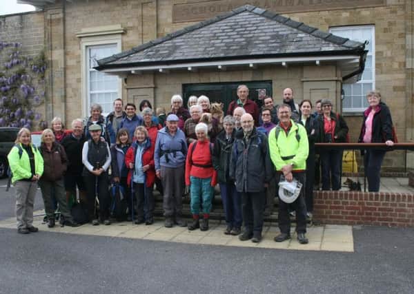 The group outside the SDNP Centre before the start of the walk