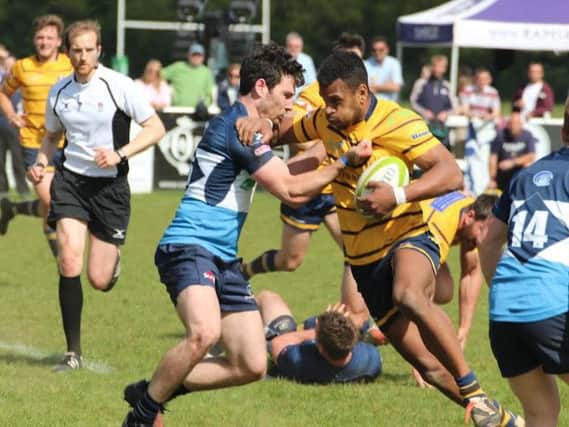 Kiba Richards registered a try in Raiders' defeat yesterday. Picture by Colin Coulson
