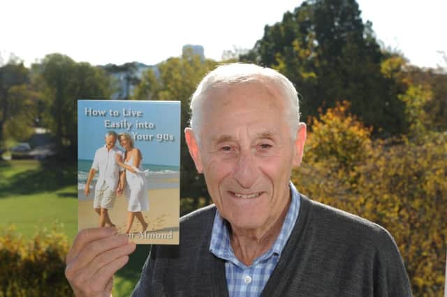 Sam Almond with his book How to Live Easily Into Your 90s. Now he has published Old Fogies Unite