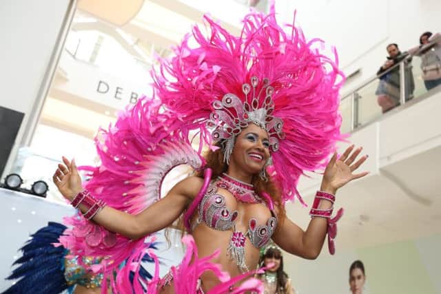 Shoppers enjoyed performances from international dancer and model Kaner Flex pictured. Picture: VELOCITY WORLDWIDE