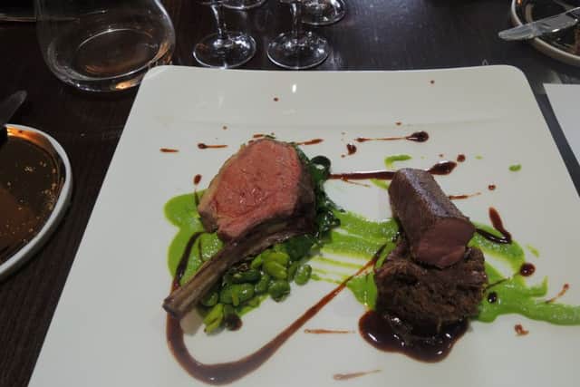 Sussex Downs lamb - many ingredients are sourced locally