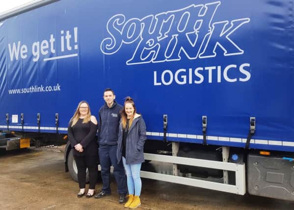 Leann Cole from operations, associate director Rob Sutherland and Jade Reidy from customer relations and at South Link in Lancing