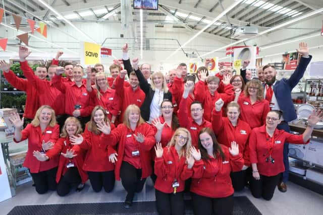 Wilko staff celebrate the launch of the Eastbourne branch. Photograph by Jeremy Gassman, Photoviva