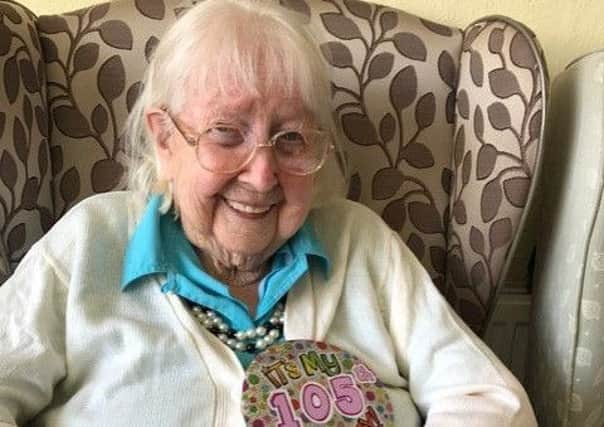 Bexhill resident Thora Burglass who celebrated her 105th birthday on April 20, 1017 SUS-170205-090756001