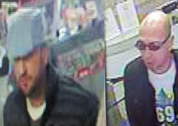 Police want to speak with these two men in connection with the theft of more than Â£1,800 from an elderly woman in Seaford. SUS-170428-103413001