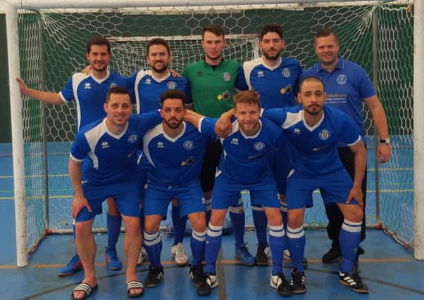 The Sussex Futsal team which soundly beat West London in the FA Futsal Cup.