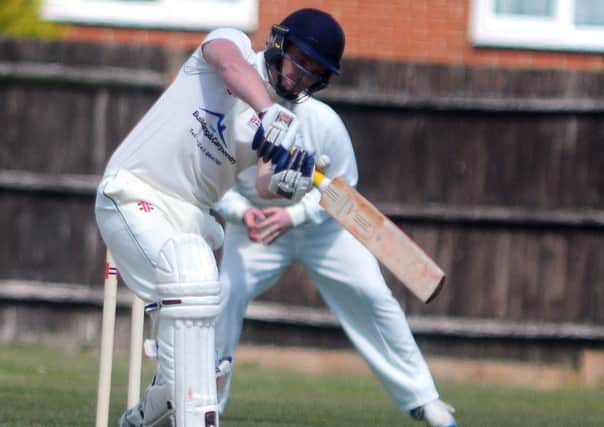 Ollie Adams batting for Bognor against Middleton / Picture by Kate Shemilt