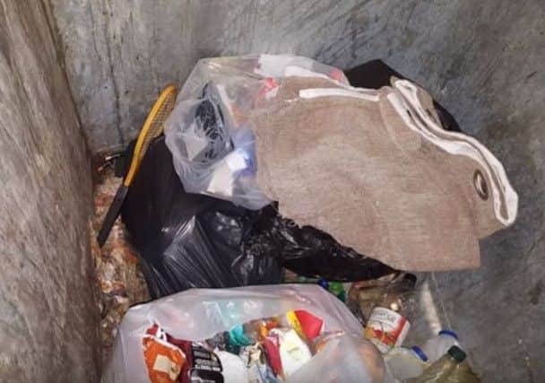 The black bin bag which contained the pigeon. Picture: WRAS
