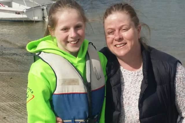 Ella aged 12 and her Mum at a previous Rye Harbour Sailing Club Push The Boat Out event. SUS-170205-101858001
